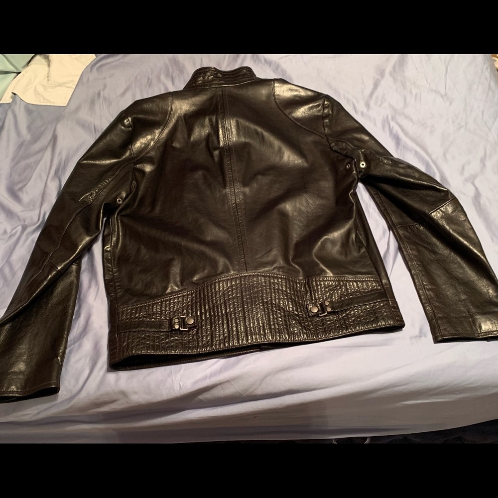 Hugo Boss leather Motorcycle jacket